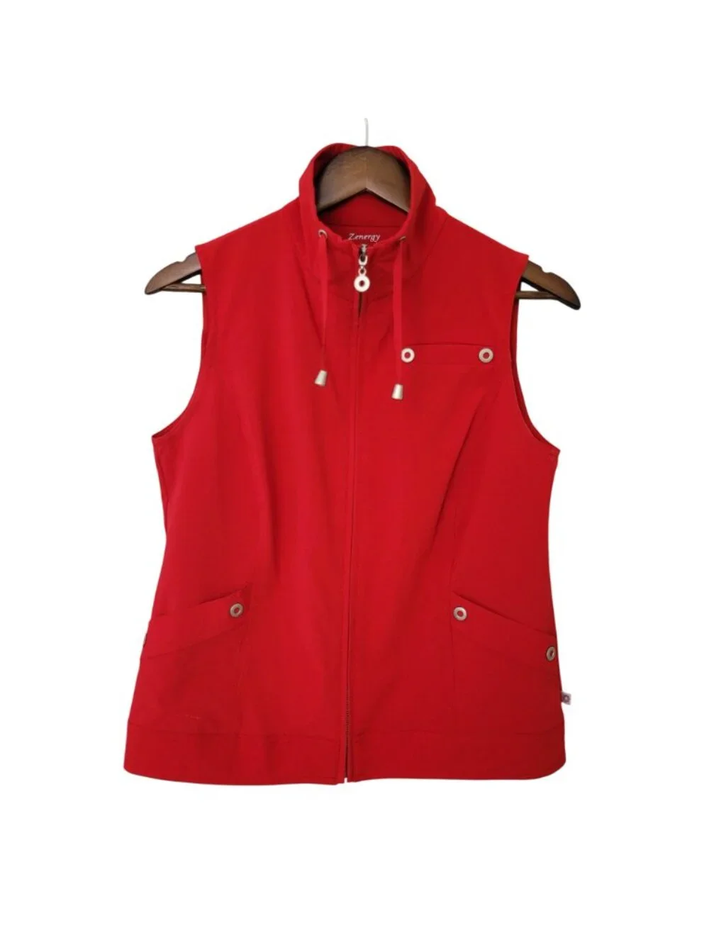 Zenergy By Chicos Zip-Up Sleeveless Vest Womens Size ) (US Small) Pockets - Picture 2 of 9